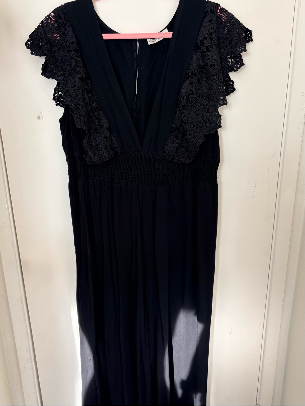 RusttyDustty Plus Sz (3x) Black Lace Jumpsuit For Baptism, Wedding, Date Night